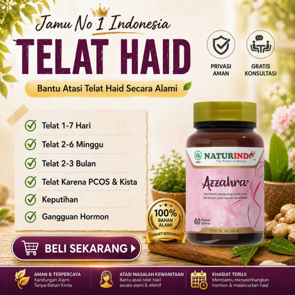 Obat Telat Dateng Bulan Pelancar Haid Tidak Teratur Nyeri Haid Menstruasi PCOS Jamu Lancar Mens