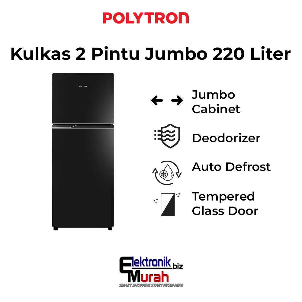 POLYTRON - KULKAS 2 PINTU SMALL (230L) - PRW-23MNX