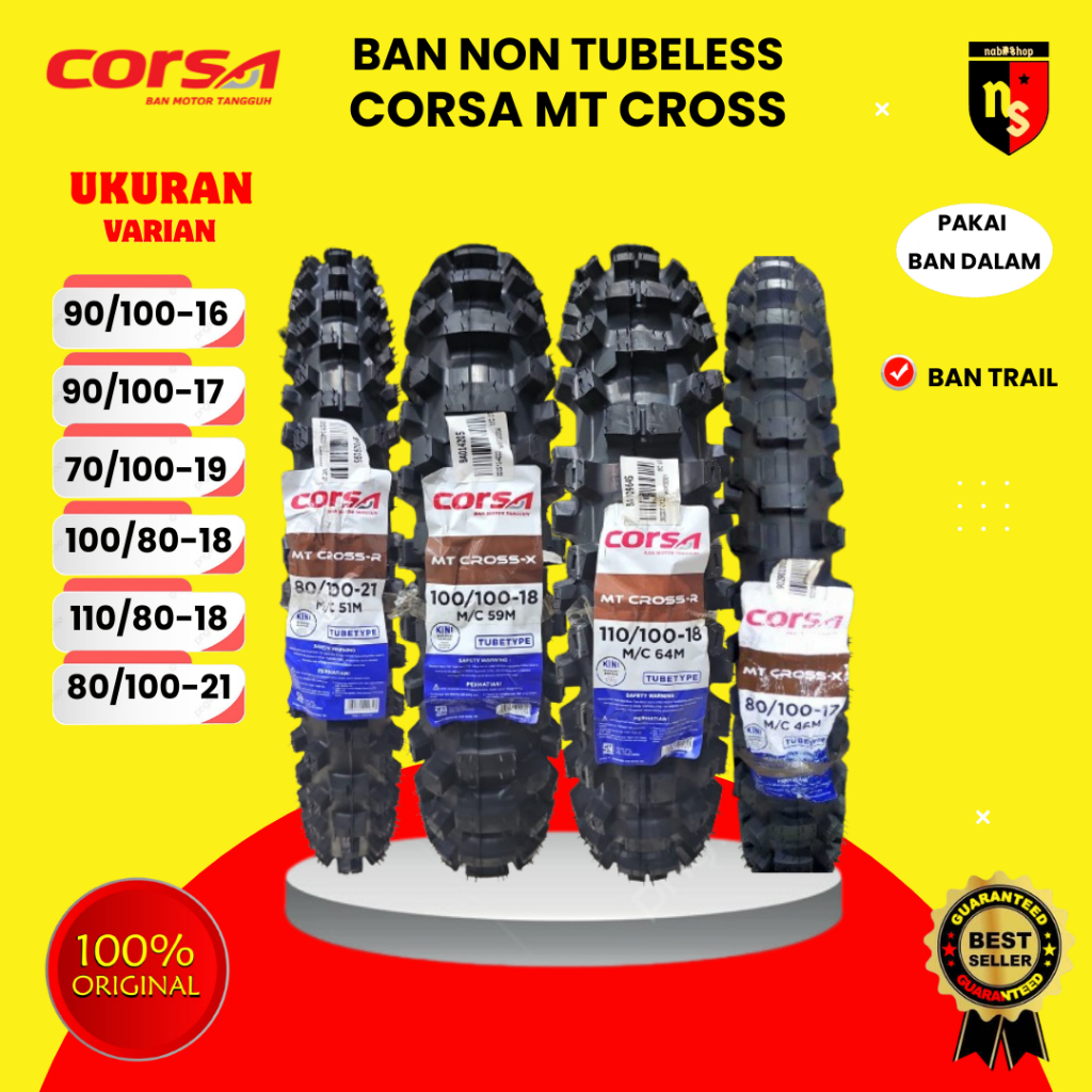BAN CORSA MT CROSS X 100/100 RING 18 KLX CRF YZ