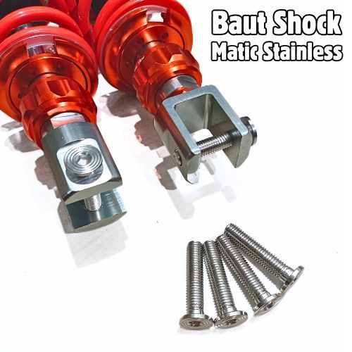 Baut Stainless Shock Matic Baut Shock Belakang Lokalan Single Double Shock PCX 160 Vario Beat Scoopy