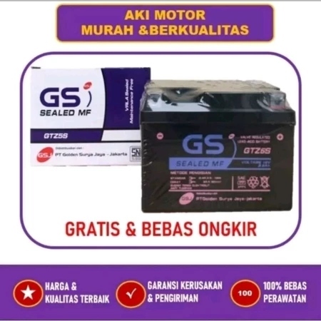 Aki Motor GTZ5S Honda Beat Beat fi Beat street Beat pop Aki Kering Accu Kering