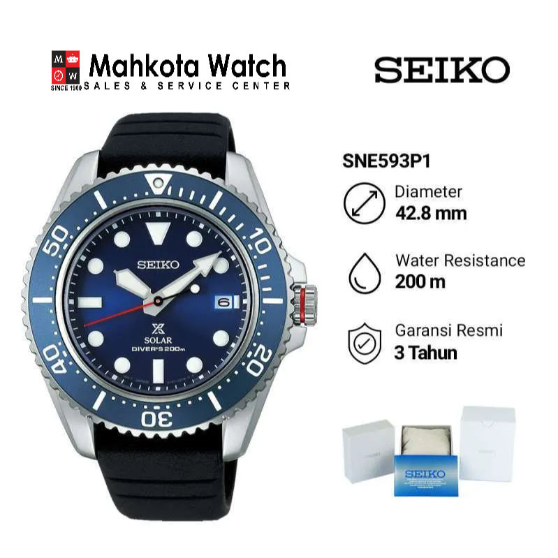 SEIKO SNE593P1 SEIKO SOLAR JAM TANGAN PRIA ORIGINAL