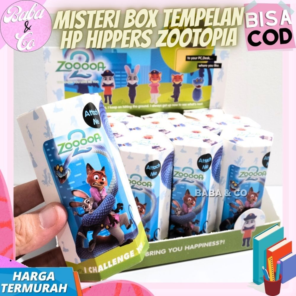 MISTERI BOX HIPPERS ZOOTOPIA LUCU UNIK HIPPERS TEMPELAN HANDPHONE ZOOTOPIA IMUT BLIND BOX MYSTERY ZO