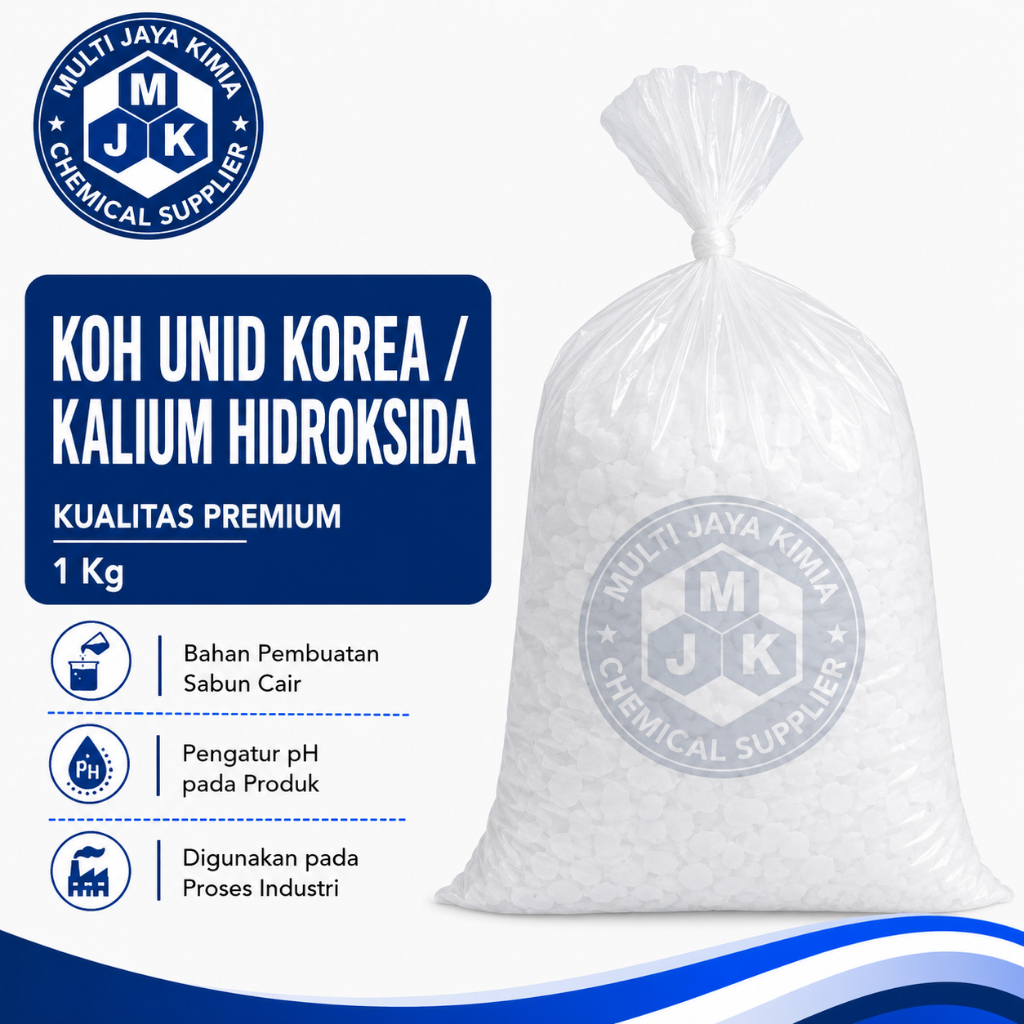 KOH UNID Korea / Kalium Hidroksida 1Kg
