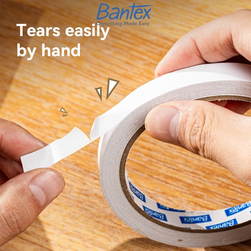 Bantex Double Tape/Selotip Dua Sisi Kuat Mudah Sobek Tangan Ukuran 12mm/24mm x 15 Yard BH260X