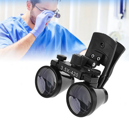 Kacamata Pembesar Dokter Gigi Alat Operasi Medis Presisi Dental Loupe 3.5X Clip On