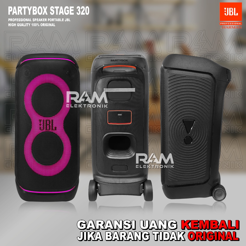 Speaker Aktif Portable Meeting JBL PARTYBOX STAGE 320 Bluetooth Original