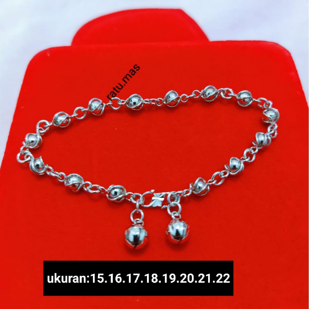 Gelang Rantai Dewasa Perak 925 Asli