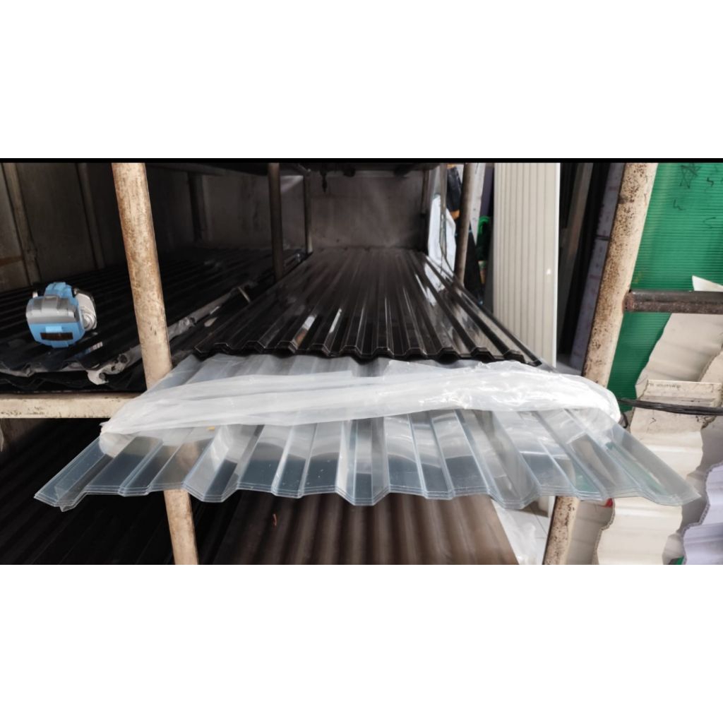 Atap clear Polycarbonate Lunalite 105 panjang 3 meter/Atap spandex clear Lunalite 105 panjang 3 mete
