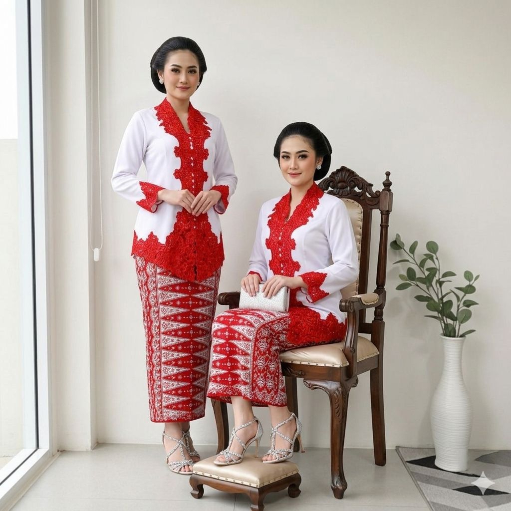 Setelan Kebaya Safitri / Setelan Kebaya Encim / Setelan Kebaya Encim Modern