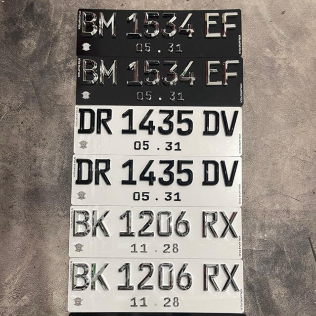 PLAT TIMBUL MOBIL FONT BARU FE CHROME / BONUS DUDUKAN PLAT / PLAT TIMBUL MURAH / PLAT TIMBUL KEREN /