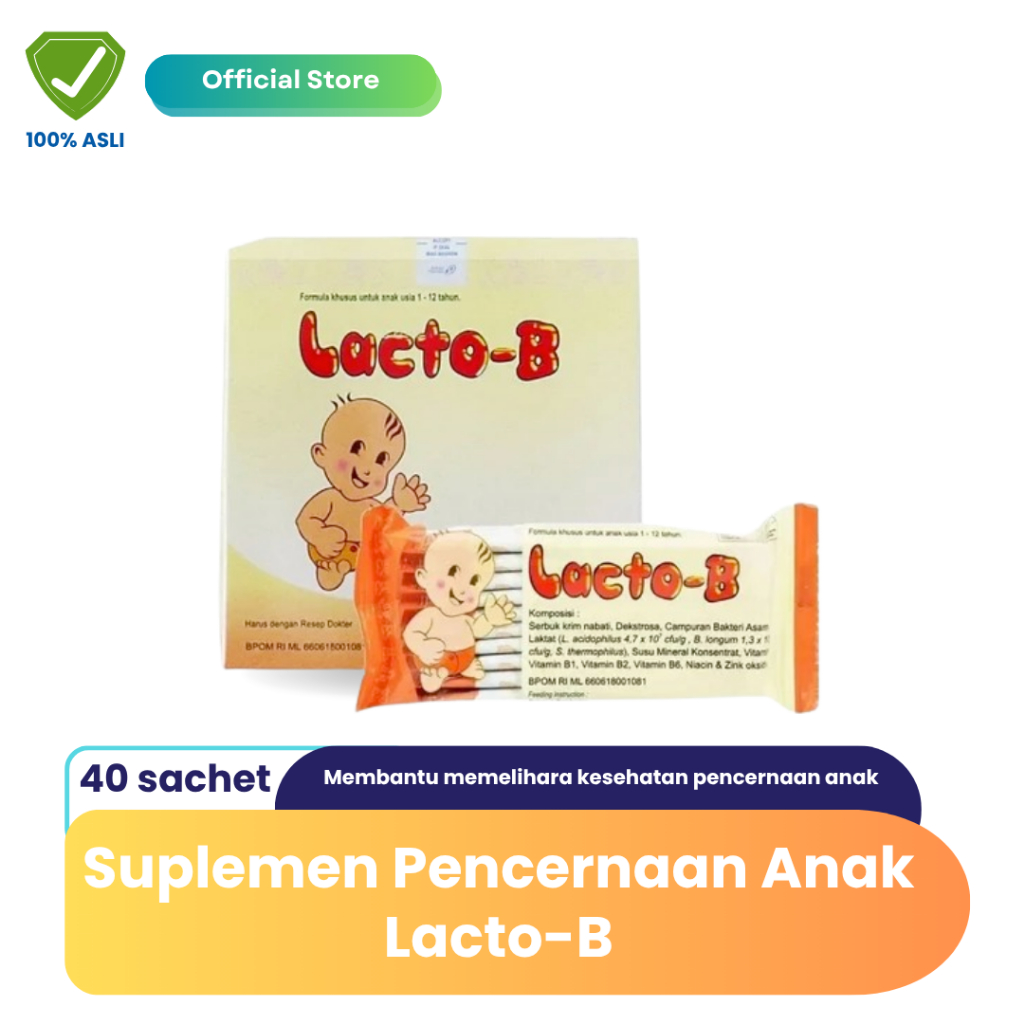 LACTO-B Probiotik Anak & Dewasa Isi 40 Sachet