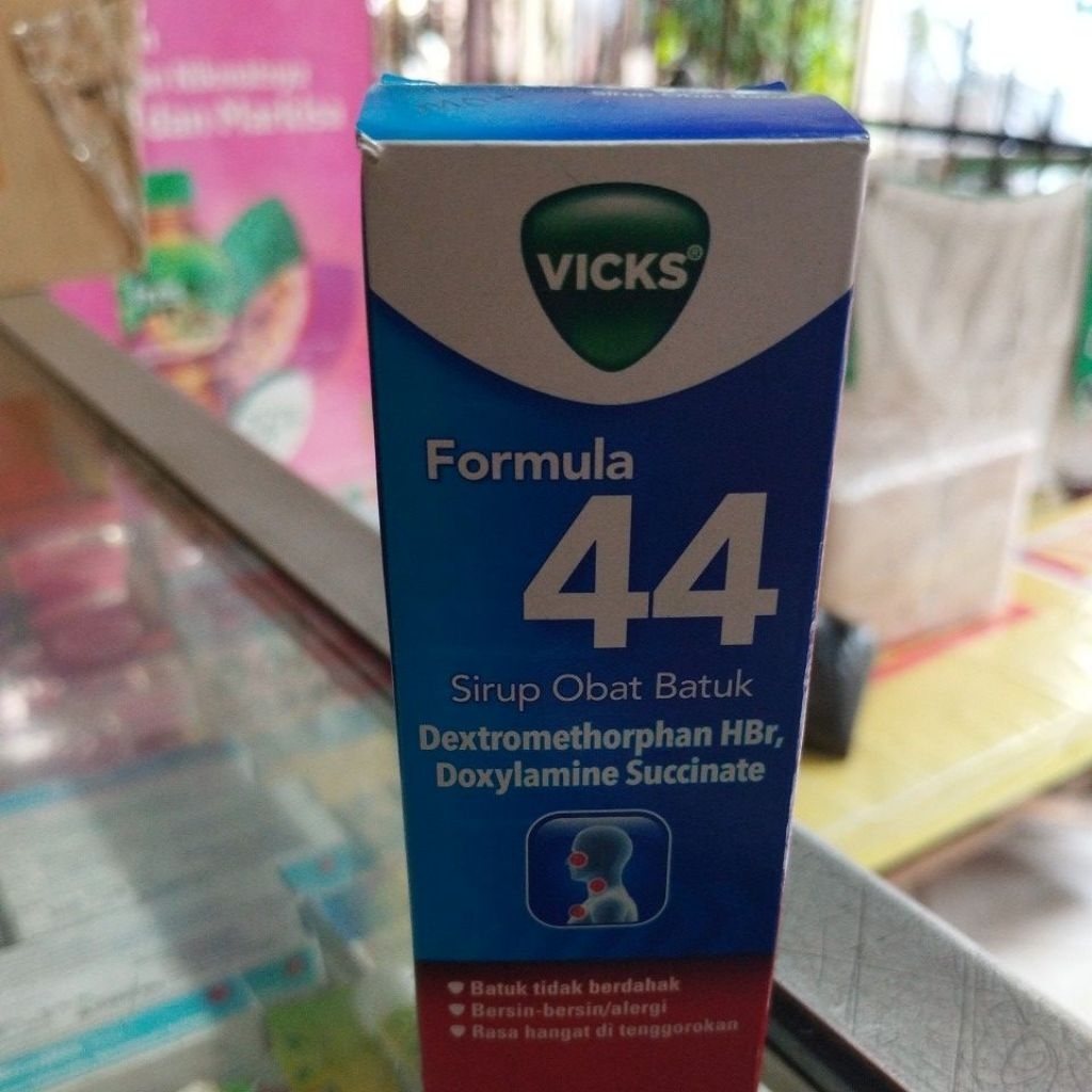Sirup Obat Batuk Dewasa Vicks Formula 44 27ml - Meredakan Batuk Kering & Bersin