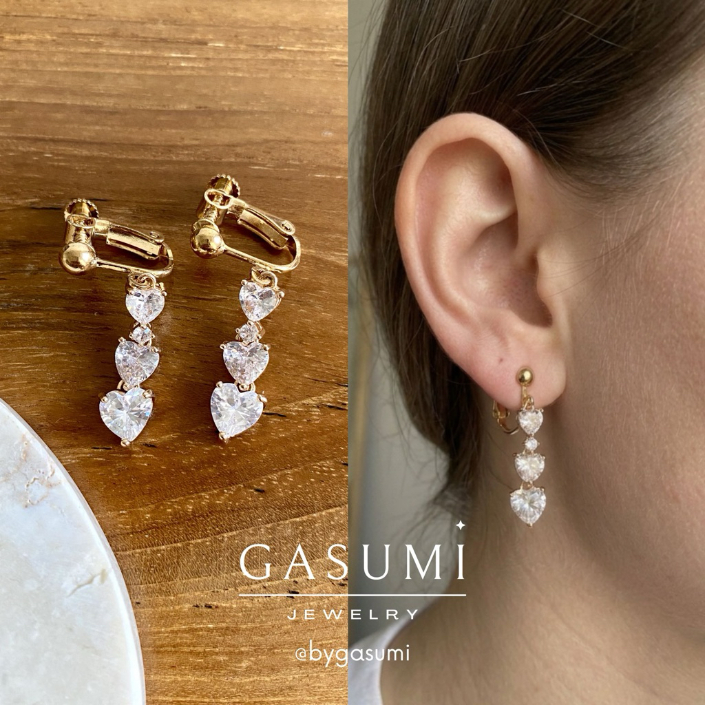 FIONA - Anting Jepit Tanpa Tindik Earclip Clip Earrings Klip Anting Giwang Klep No Pierced Earring C