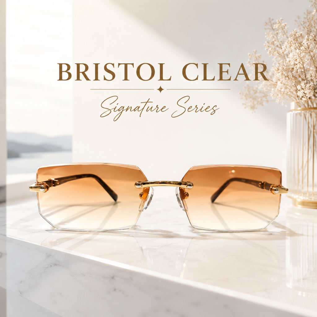 Hype Vision - Kacamata Rimless BRISTOL CLEAR HV-81278 Pria Wanita Optik Mewah Original Asli