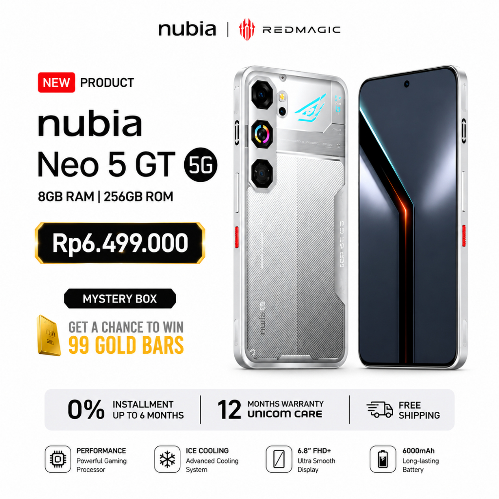 Nubia Neo 3 5G 8/256GB - ZTE Nubia Neo 3 5G Garansi Resmi 1 Tahun