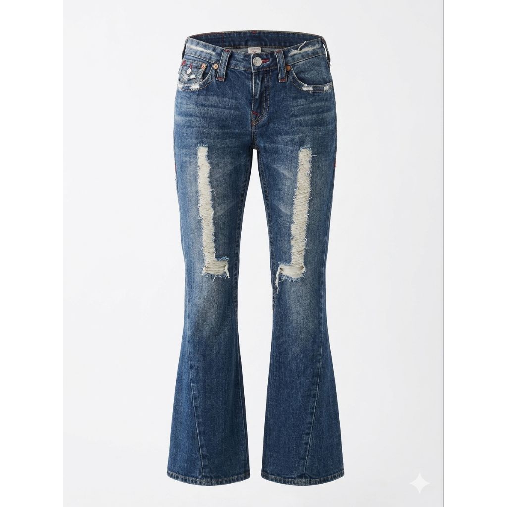 Celana Jeans True Religion bekas/second/pl/preloved Flare Bootcut Cutbray lowwaist distressed cowboy