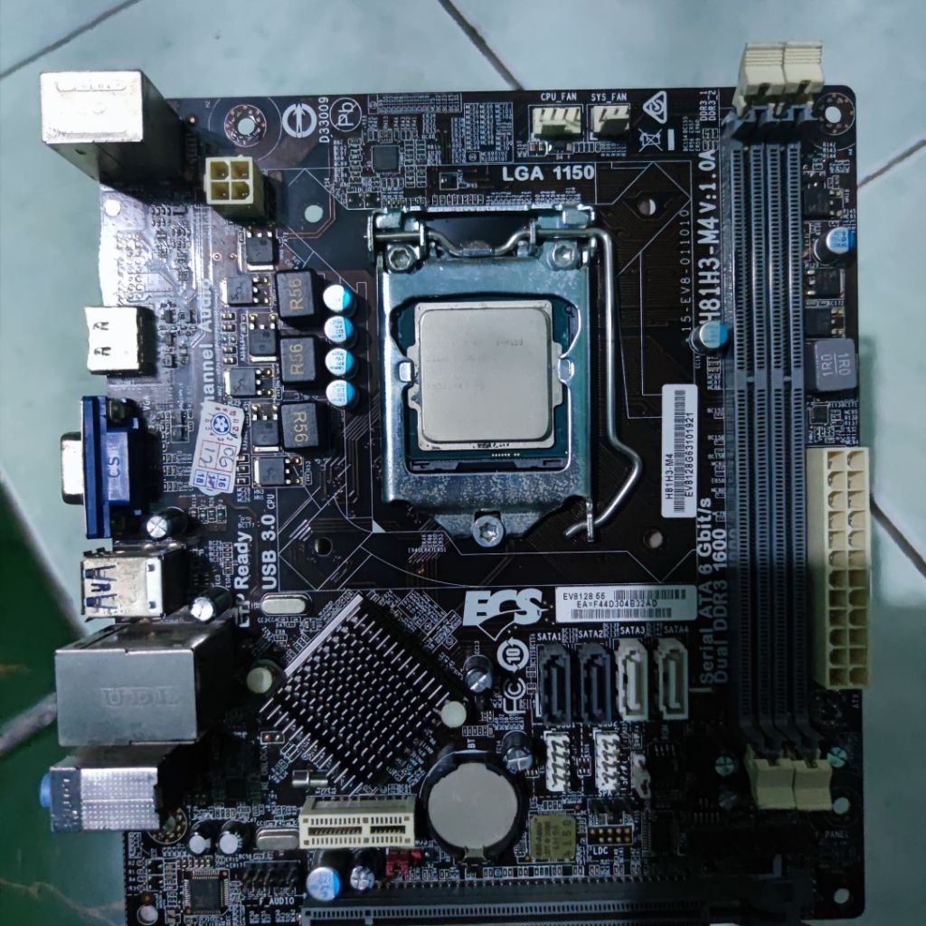 Mobo Motherboard H81 i3 4150