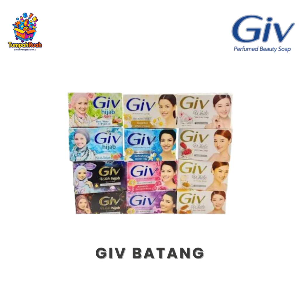 Sabun Mandi GIV Batang 1 Dus Isi 72 Pcs | Sabun Batang GIV All Variant Original
