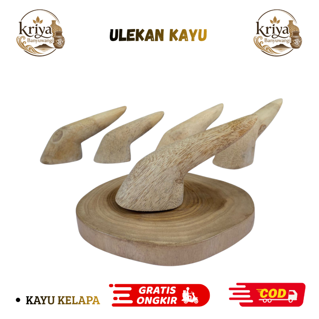 Ulekan Kayu Kelapa Tradisional , Ulekan Kayu Food Grade