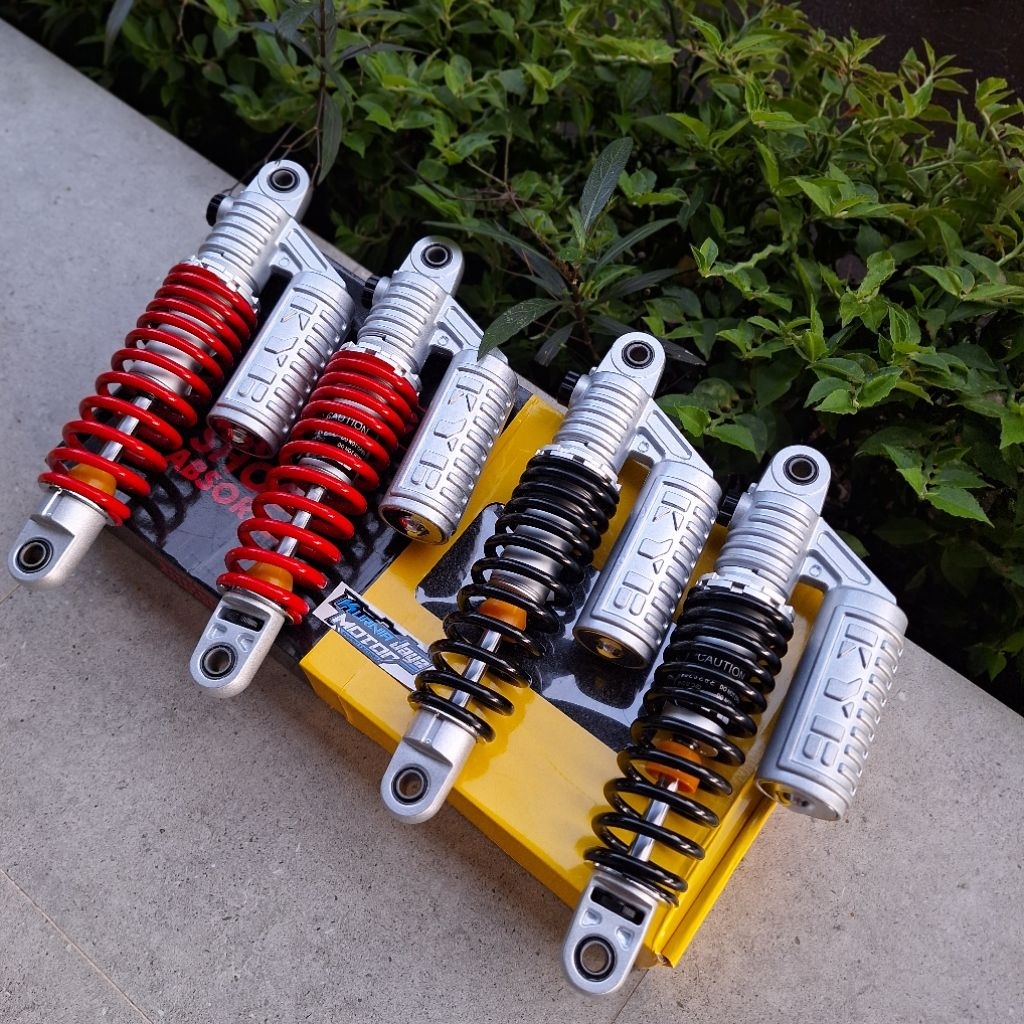 Shock KYB Non Click Detail Original Import Warna Merah & Hitam Uk 320mm