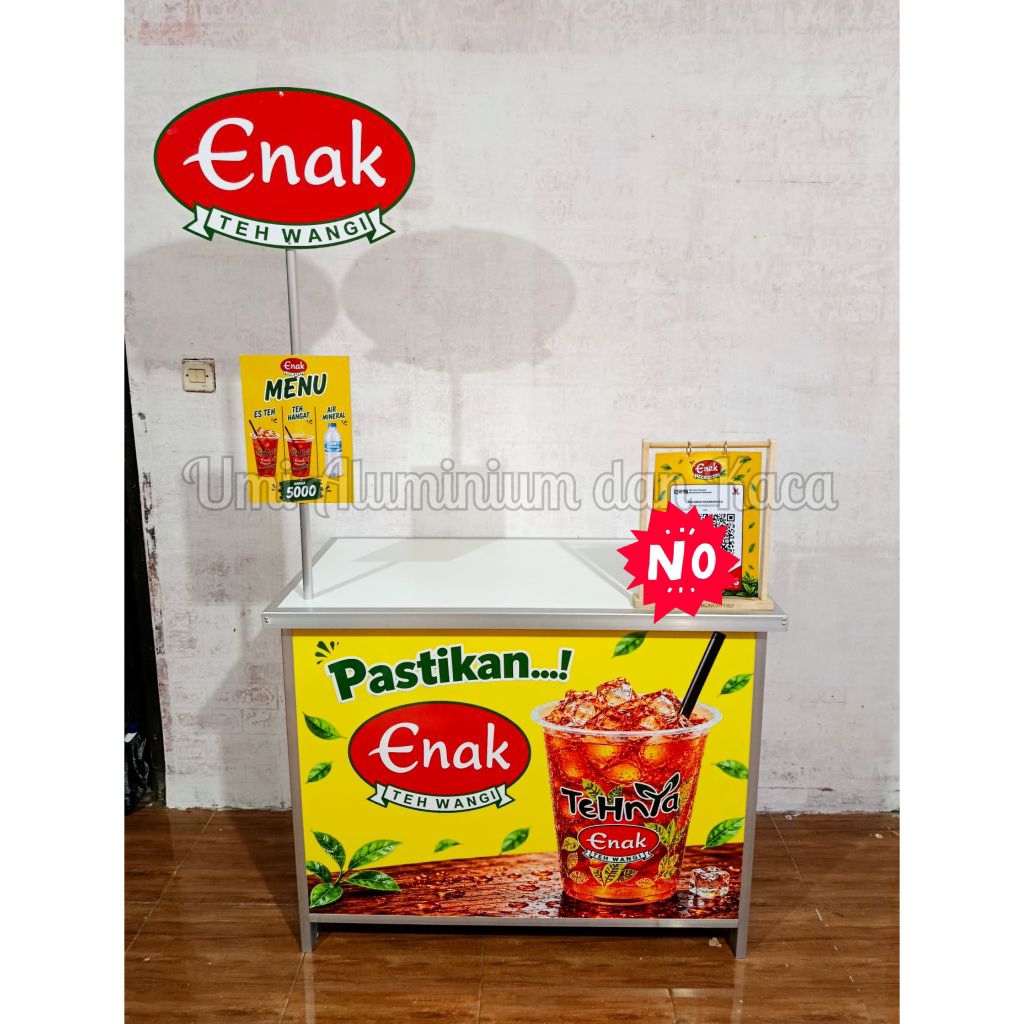 Booth portable ukuran 100 x 50 branding sticker