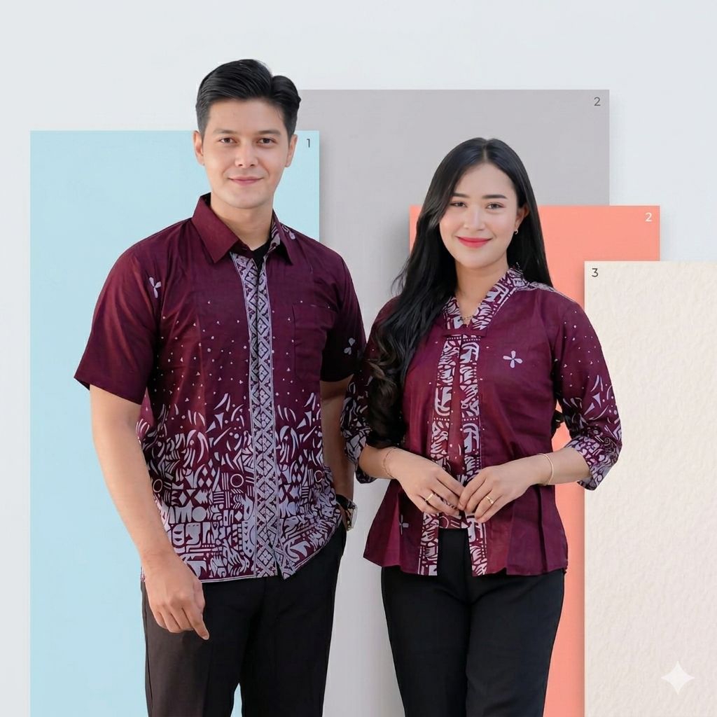 BAJU SERAGAM COUPLE PASANGAN M L XL XXL || seragam batik atasan couple keluarga pasangan murah