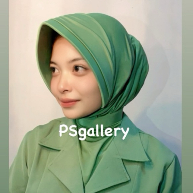 Jilbab PSH Persit Antem Bahan Spandek Sutra  + Pouch