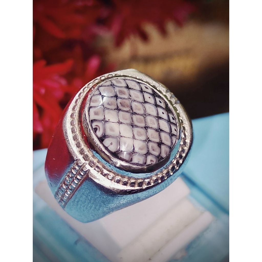 cincin batu akik jipen pamor sisik ular original madura 002
