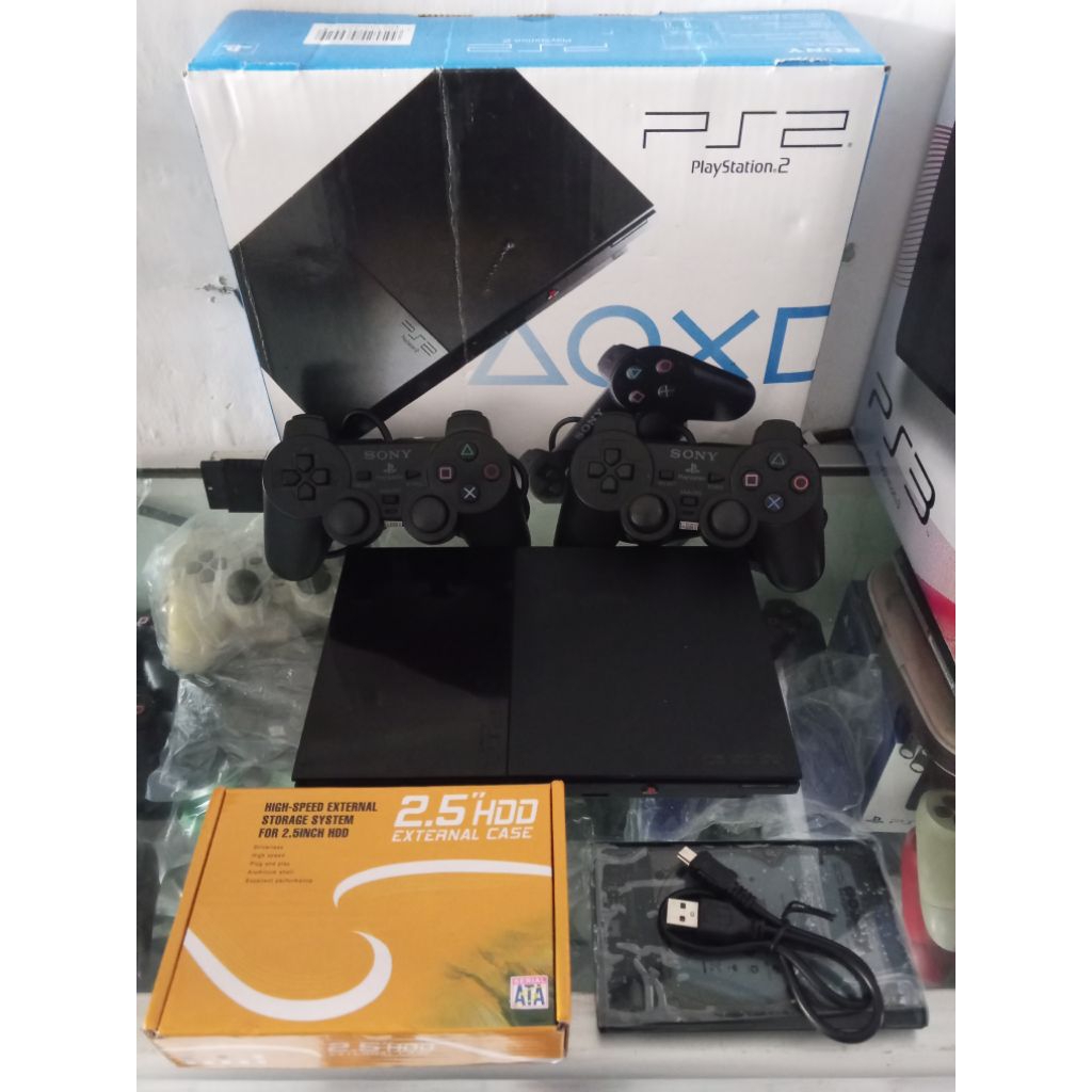 PS2 slim matrix seri 9 Hardisk 500GB (395 game Full)