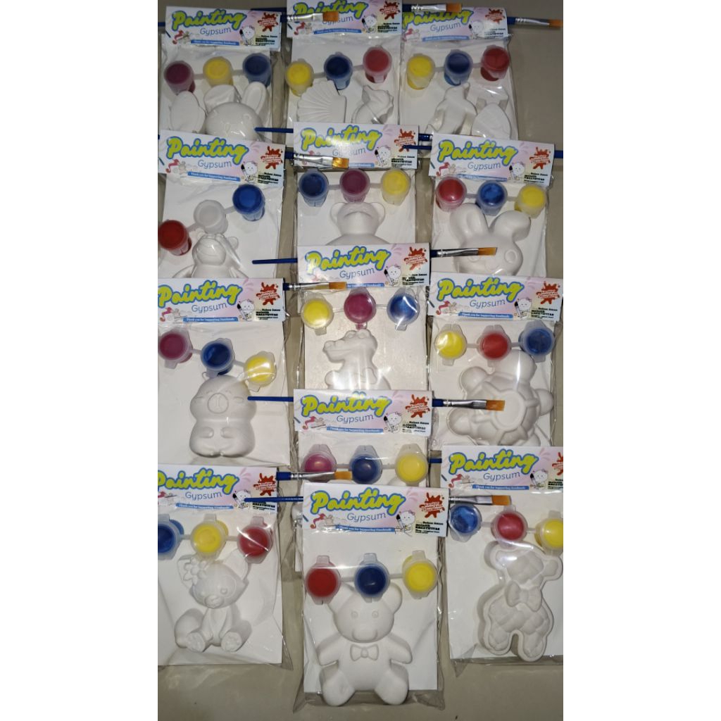 PAINTING GYPSUM / MEWARNAI GYPSUM/ PATUNG GYPSUM