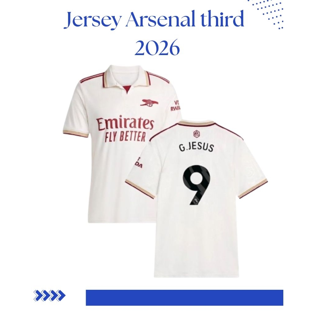 Jersey 4rsenal Third gratis nama dan nomor punggung