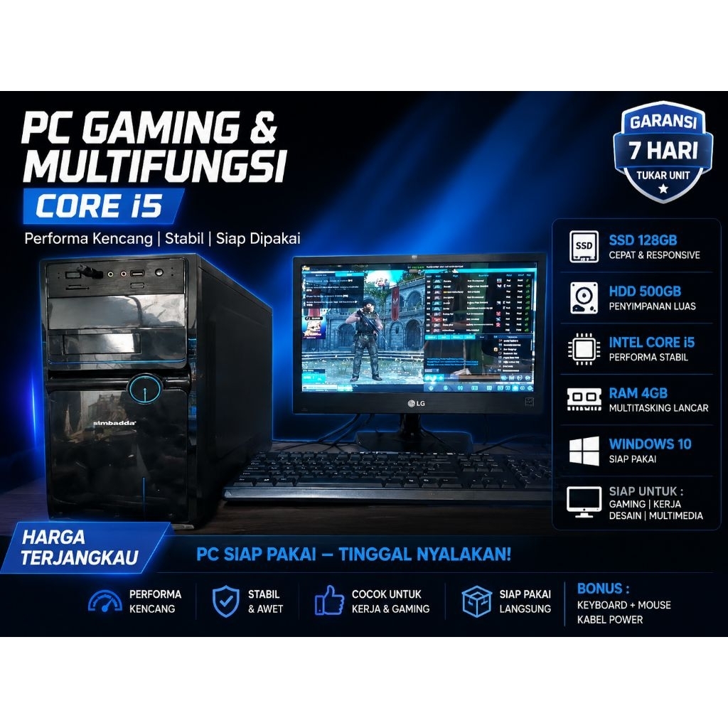 KOMPUTER FULLSET CORE I5 GEN 3