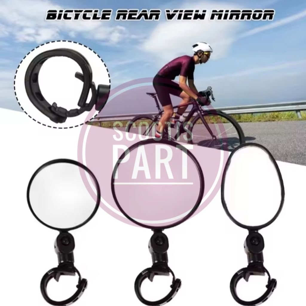 Kaca Spion Rotasi Jalu Sepeda Motor Skuter Listrik Universal