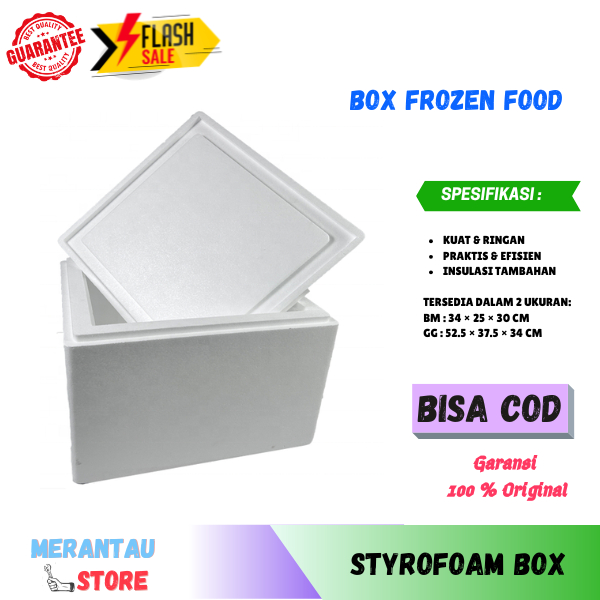 Styrofoam Box BM GG Cooling Bag Tahan Dingin Frozen Food Daging Es Krim Sterofom Seterofoam Stereofo