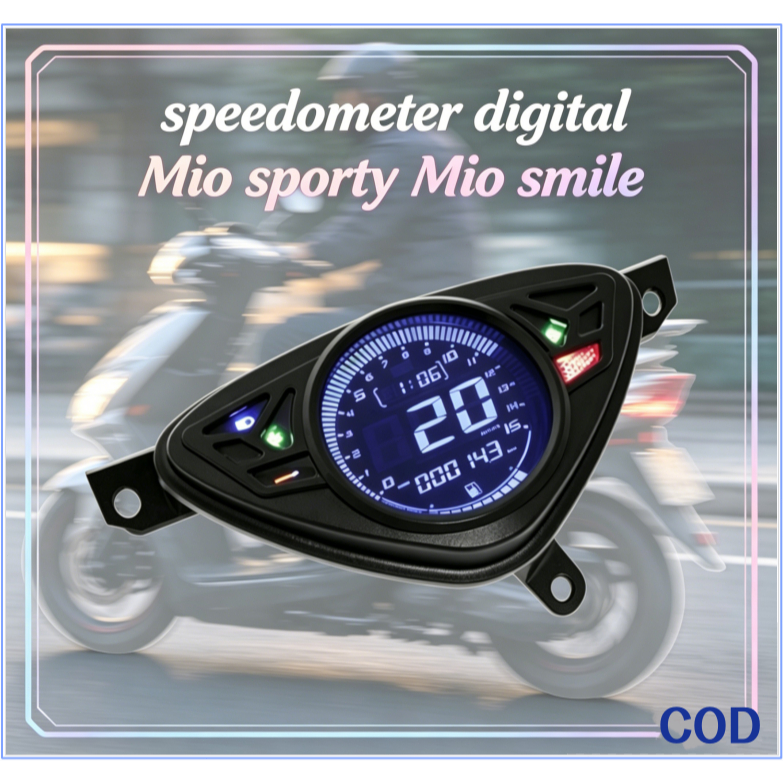 [COD]Mio Smile Speedometer H4 Yamaha Odometer Digital LED LCD|Speedometer Mio Digital Speedometer Mi