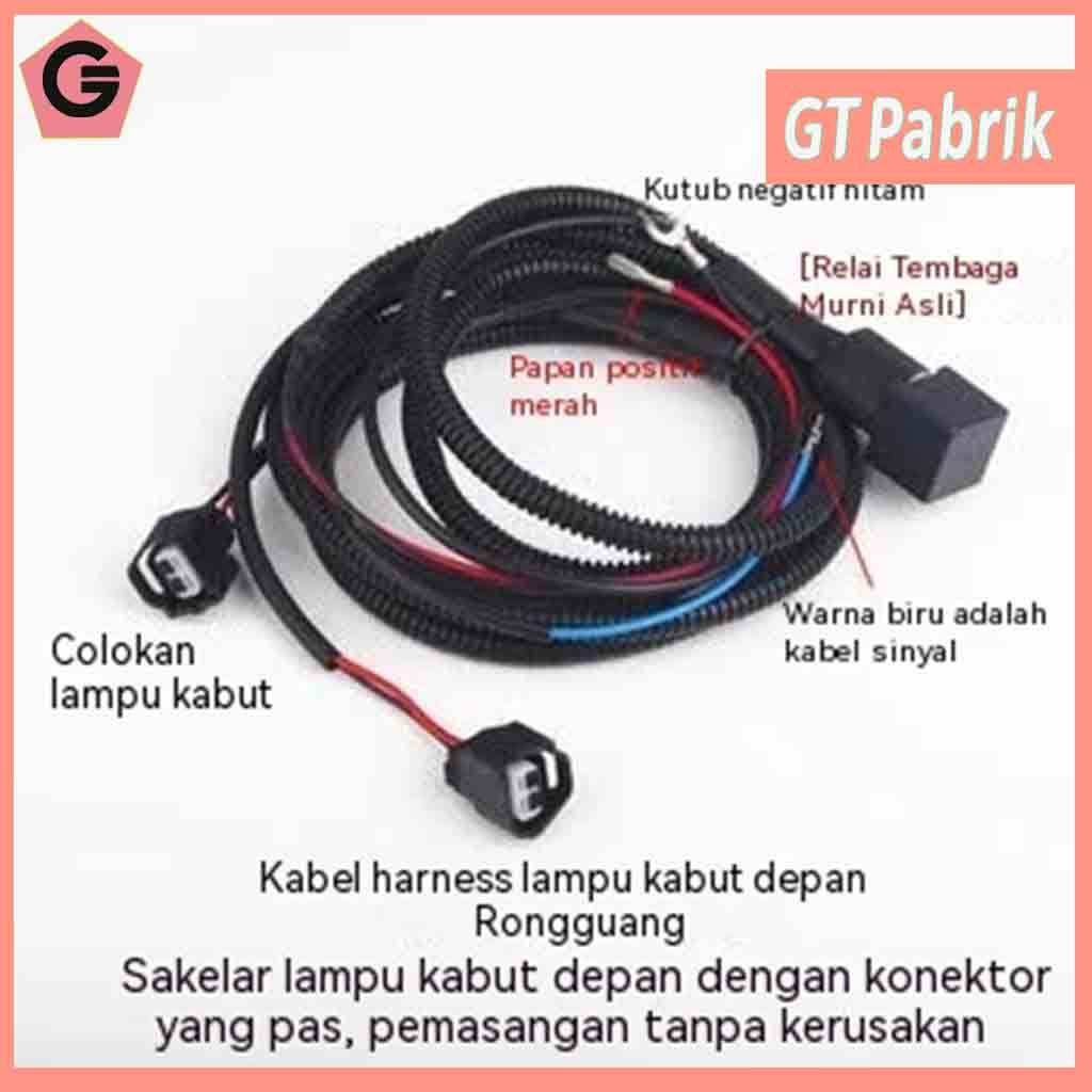 Kabel set lampu kabut universal H8 H11 H16 - Sepasang kabel lampu kabut