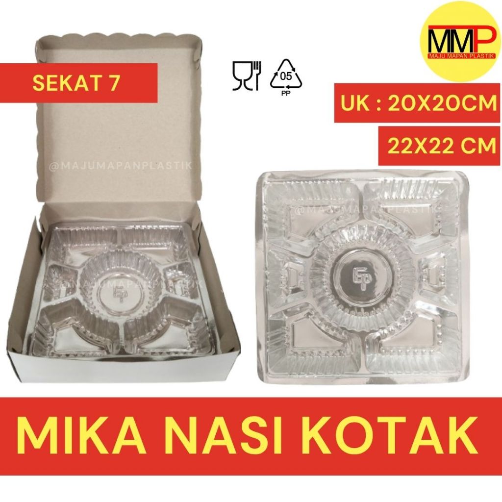 [50 pcs] Mika Tumini Sekat 7 / Mika Tumpeng Mini / Mika sekat untuk kardus