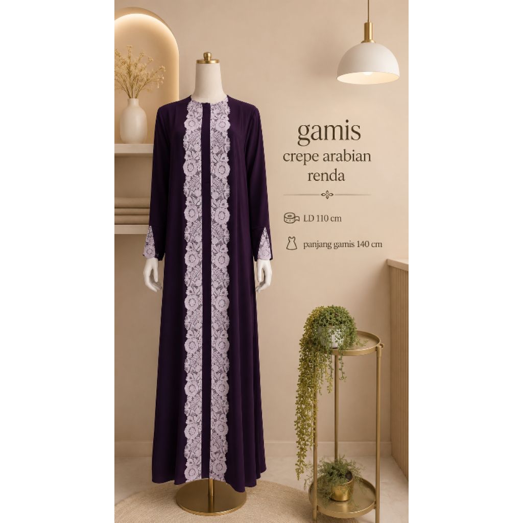 Gamis crepe arabian