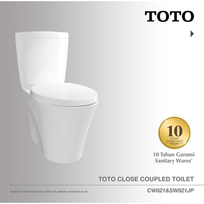 TOTO Closet CW821J/SW821J | Closet Duduk - Kloset - Kloset Duduk - Eco-Washer