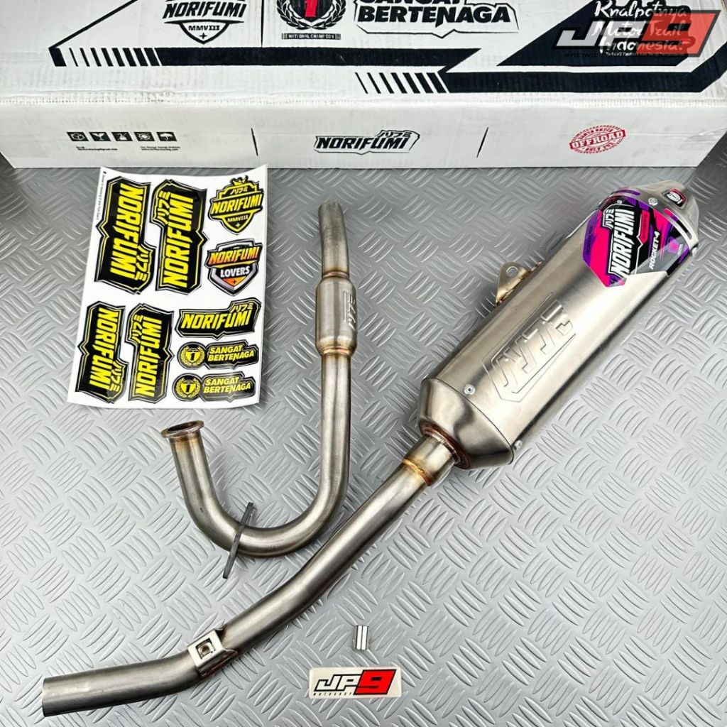 Knalpot Muffler Exhaust WR 155 Original Norifumi Stainless Rocket 4 Standar
