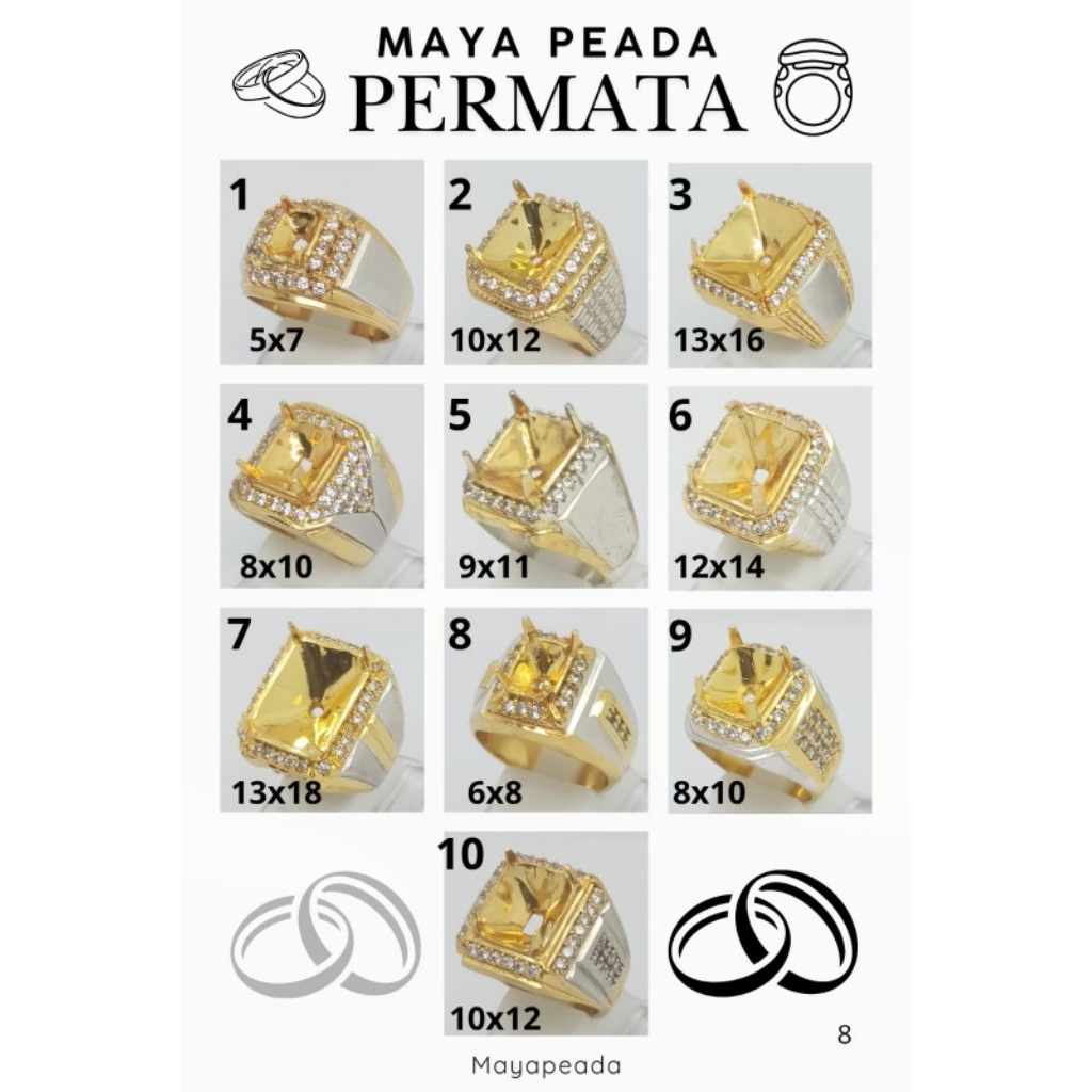 RING ALPAKA DOFF KOMBINASI