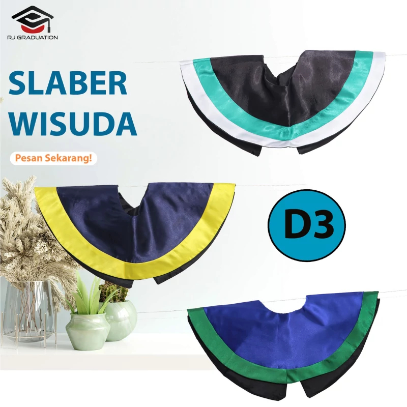 Slaber Wisuda D3, Kerah Wisuda , Atribut Wisuda, Perlengkapan Wisuda