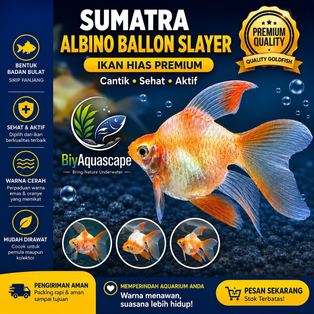 IKAN HIAS SUMATRA ALBINO BALON SLAYER / TIGER BARB ALBINO BALON SLAYER