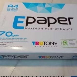 (RIM 500 LEMBAR) Kertas HVS PUTIH A4 E-PAPER 70GSM/GRAM