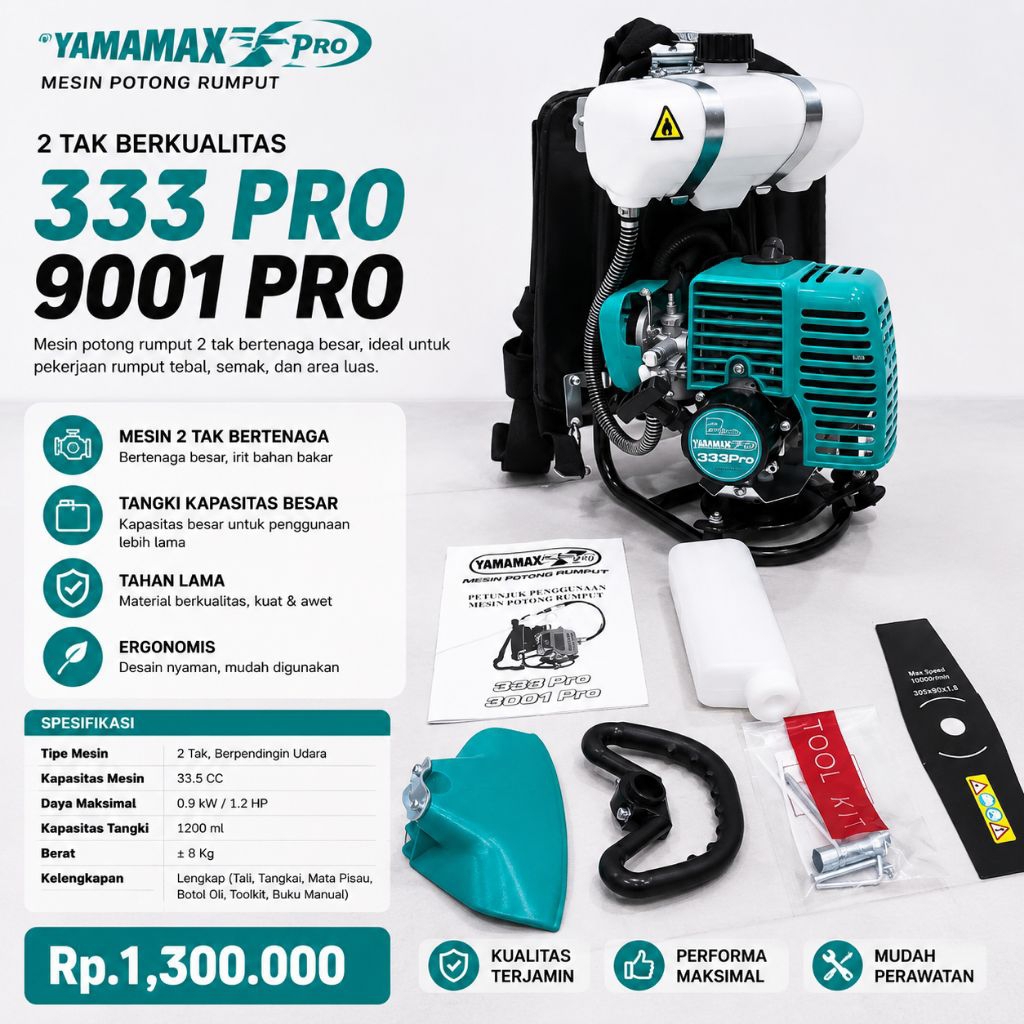 YAMAMAX PRO MESIN POTONG RUMPUT 2TAK GENDONG