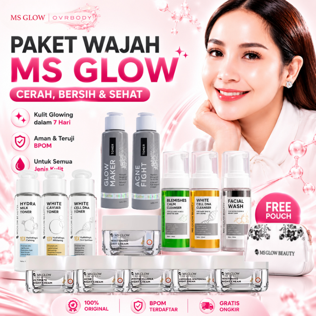 MS GLOW / PAKET WAJAH MS GLOW / PAKET LUMINOUS / PAKET WHITENING / PAKET ULTIMATE / PAKET ACNE (ORI)