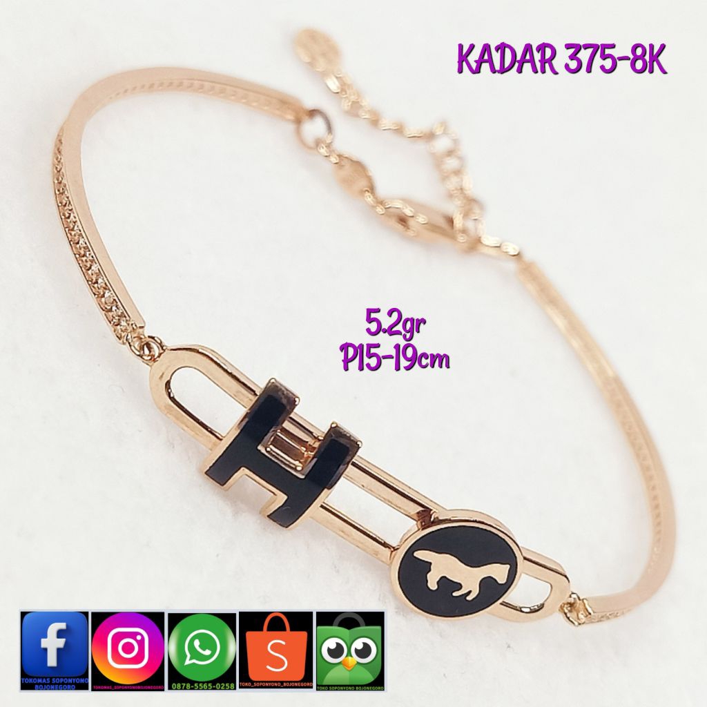 GELANG RANTAI HURUF MAINAN KUDA KADAR 375-8K