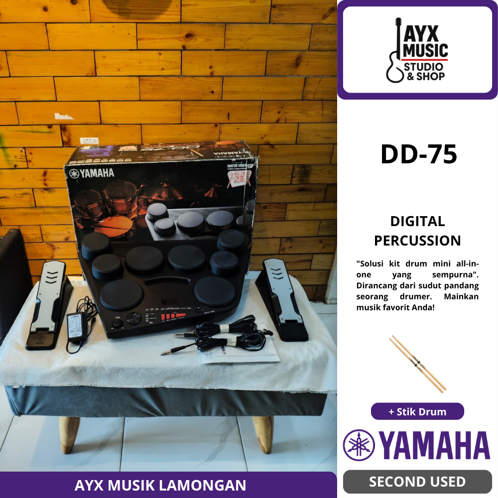 Yamaha DD-75 | Second Used | Digital Percussion | Unclude 2 Pedal Kick & HHC | Drum Elektrik Yamaha