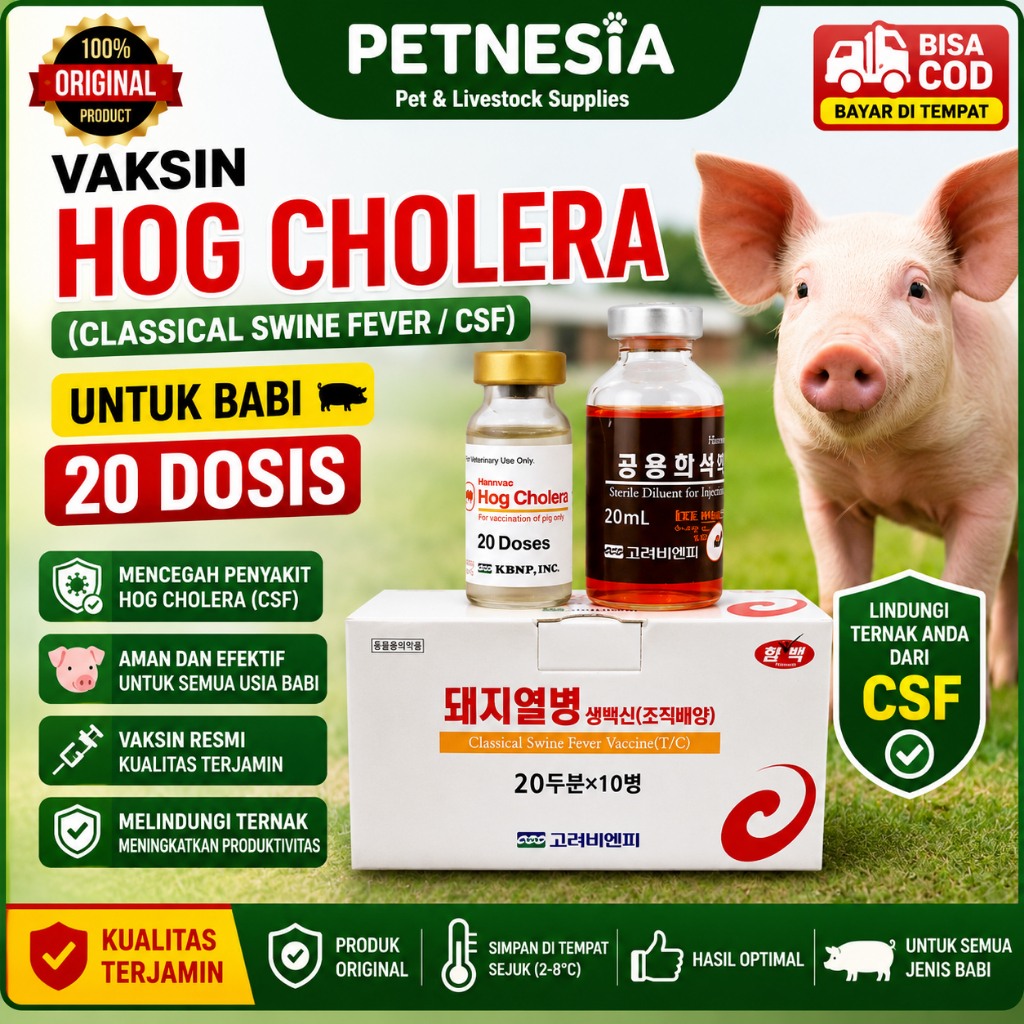 VAKSIN HOG CHOLERA (CSF) - Untuk Babi 20 Dosis